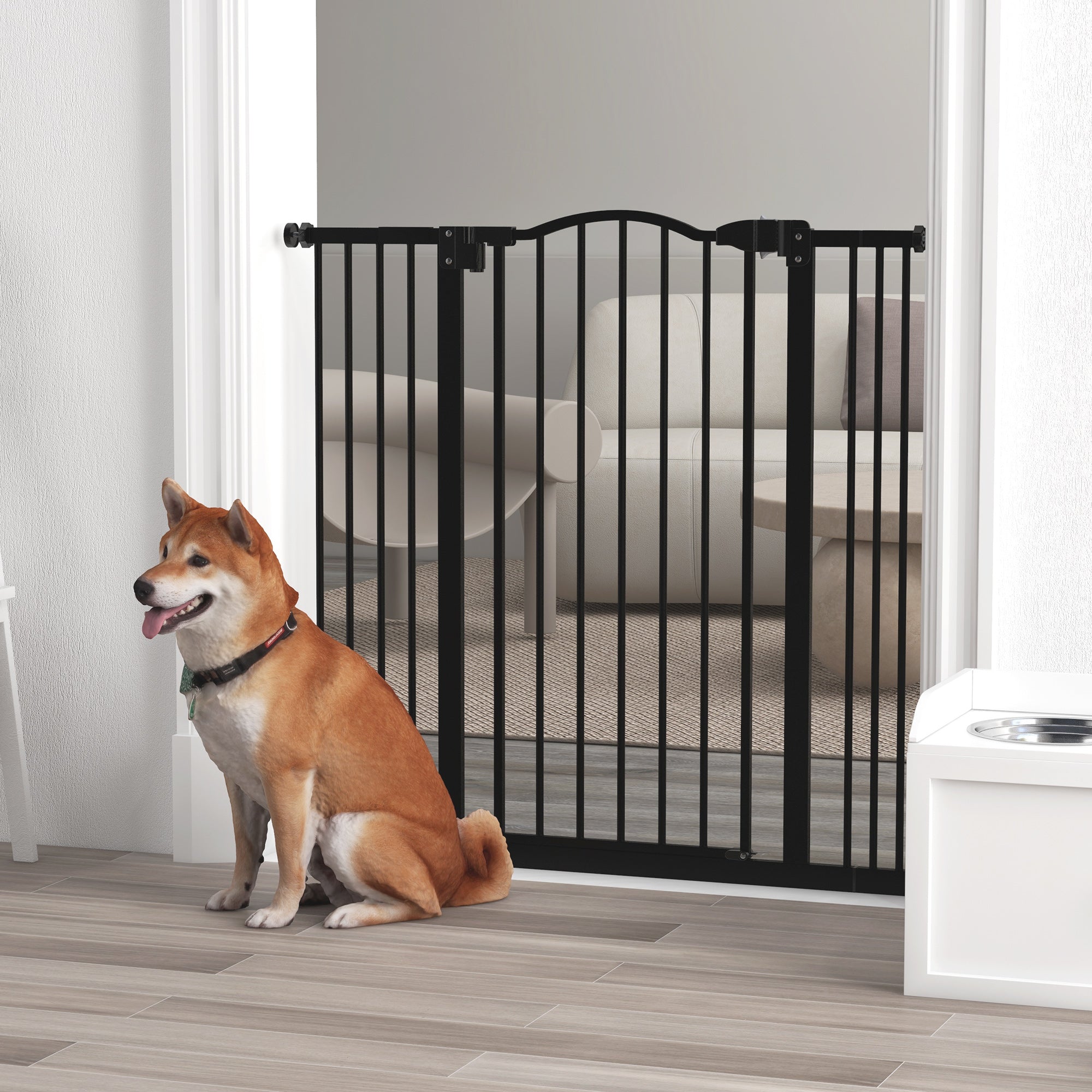 Barreira de Segurança para Cães - Medidas 74-100 cm - Cor Preto