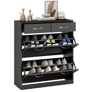 Sapateira Móvel 80x30x91,5 cm Cor Preto - Organize com Estilo