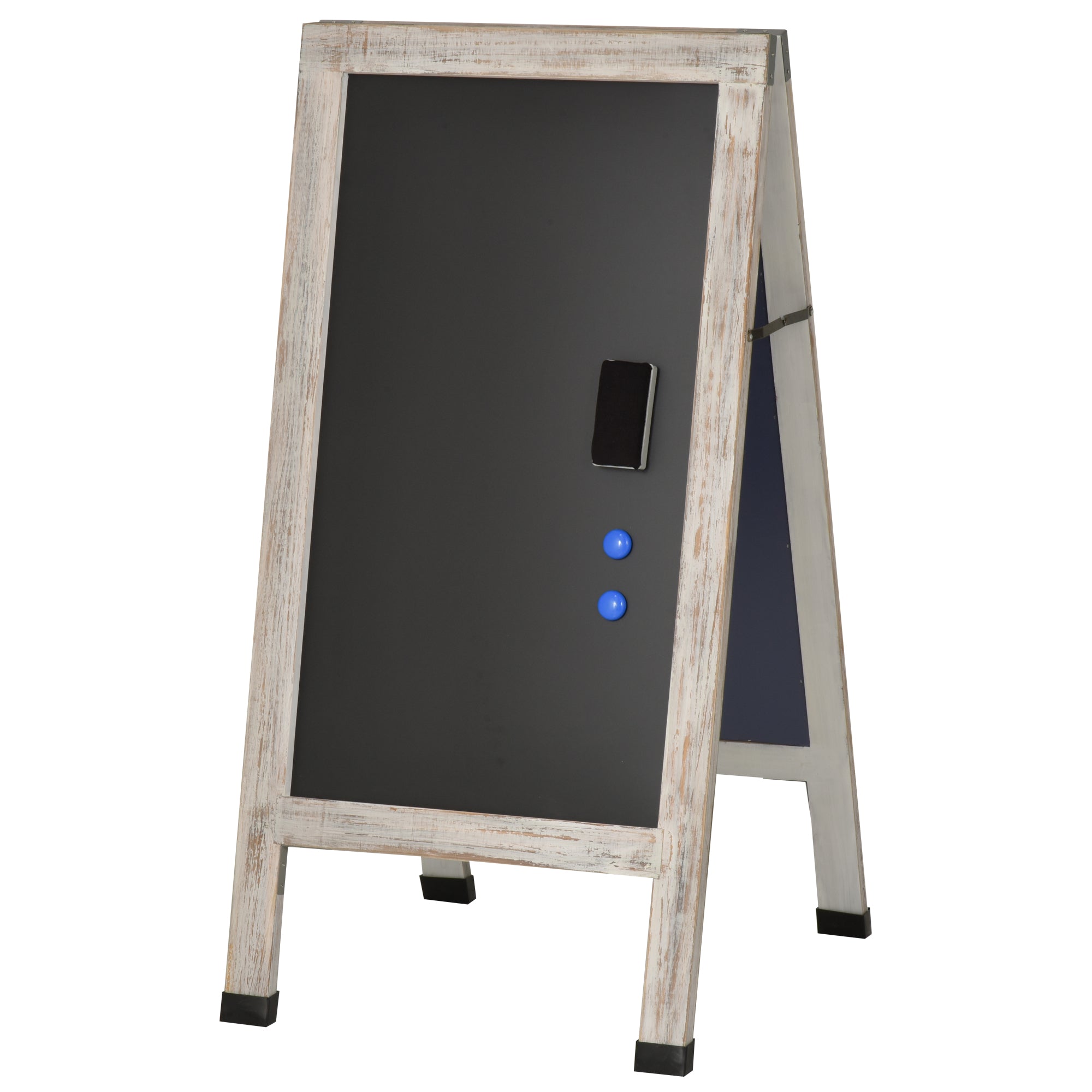Painel Magnético Dobrável Dupla Face 51x58x98,5cm Preto e Madeira
