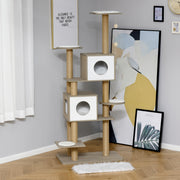Árvore Arranhador para Gatos 80x48x177cm - Light Grey