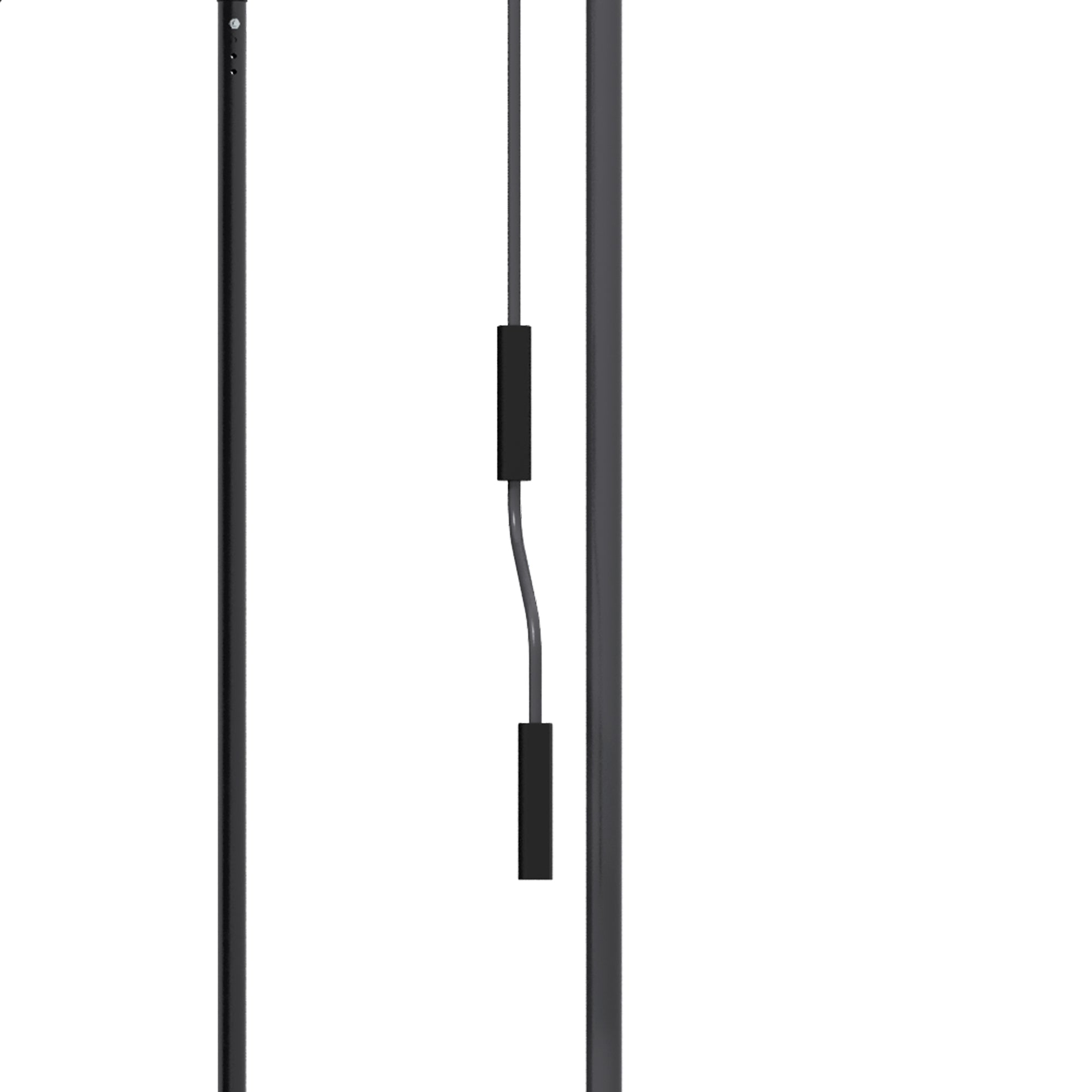 Toldo Manual Retrátil com Manivela 200x120x210-300 cm Cinza Escuro