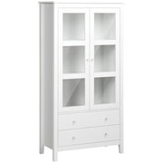 Vitrine de Sala de Estar Branca 80x40x160 cm - Elegante e Funcional