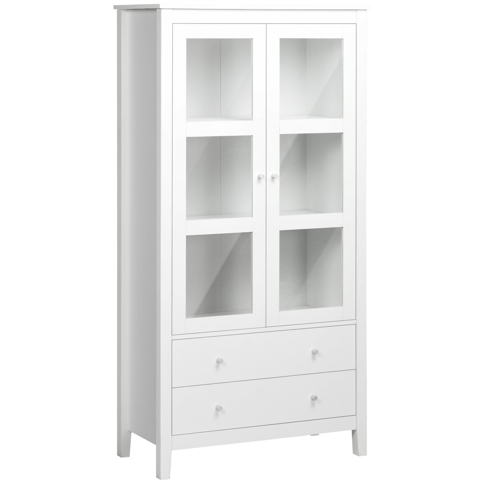 Vitrine de Sala de Estar Branca 80x40x160 cm - Elegante e Funcional