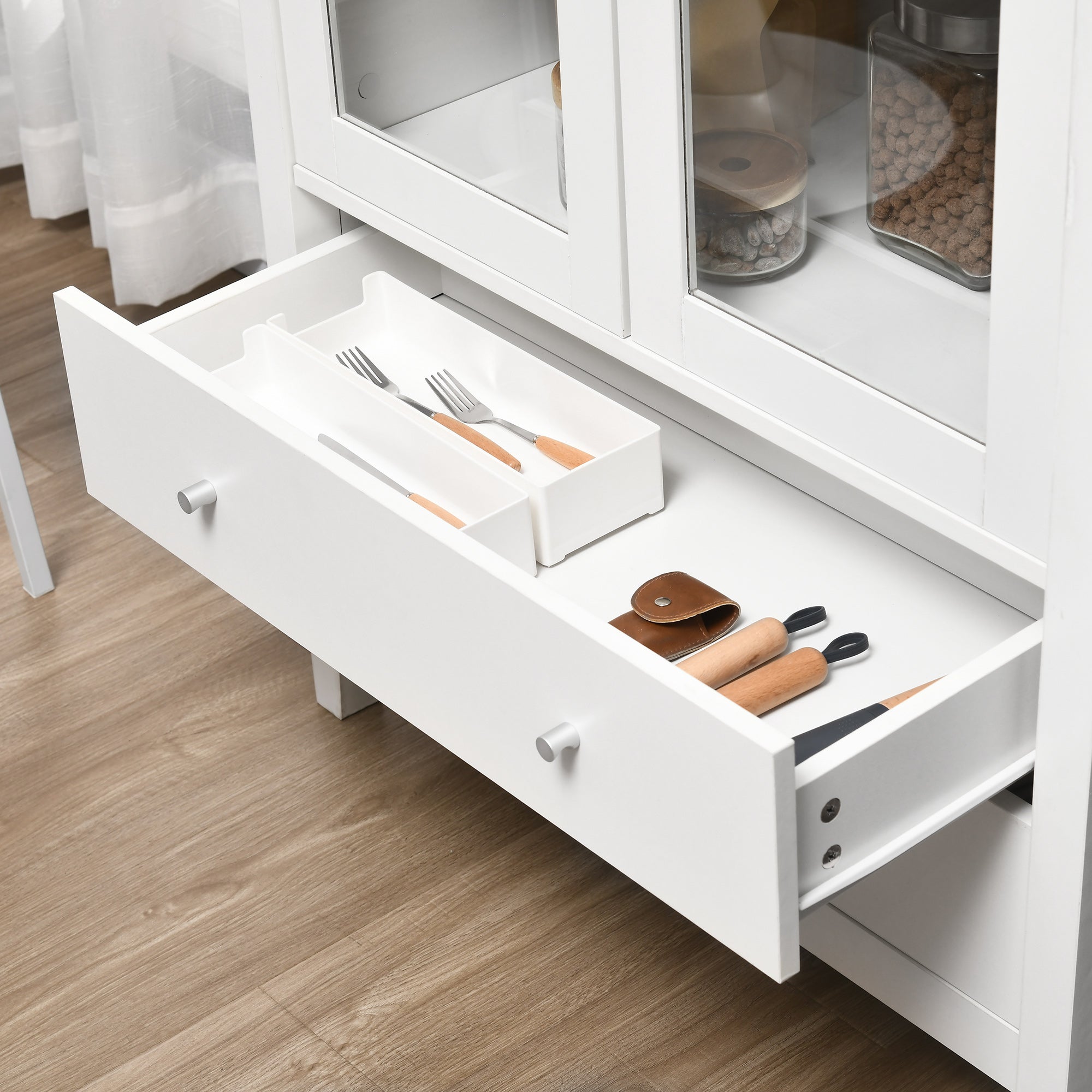 Vitrine de Sala de Estar Branca 80x40x160 cm - Elegante e Funcional