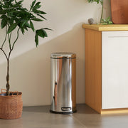 Balde de Lixo 30L Prata Ø29,2x62,9 cm - Design Elegante e Funcional