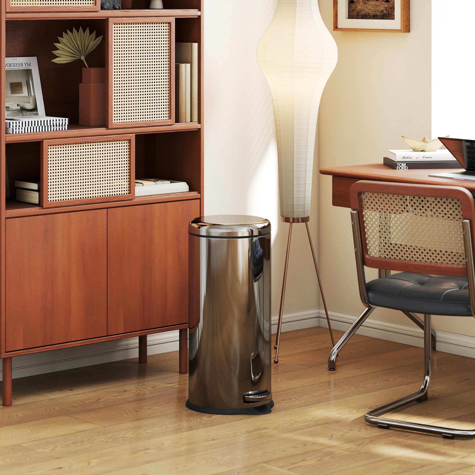 Balde de Lixo 30L Prata Ø29,2x62,9 cm - Design Elegante e Funcional