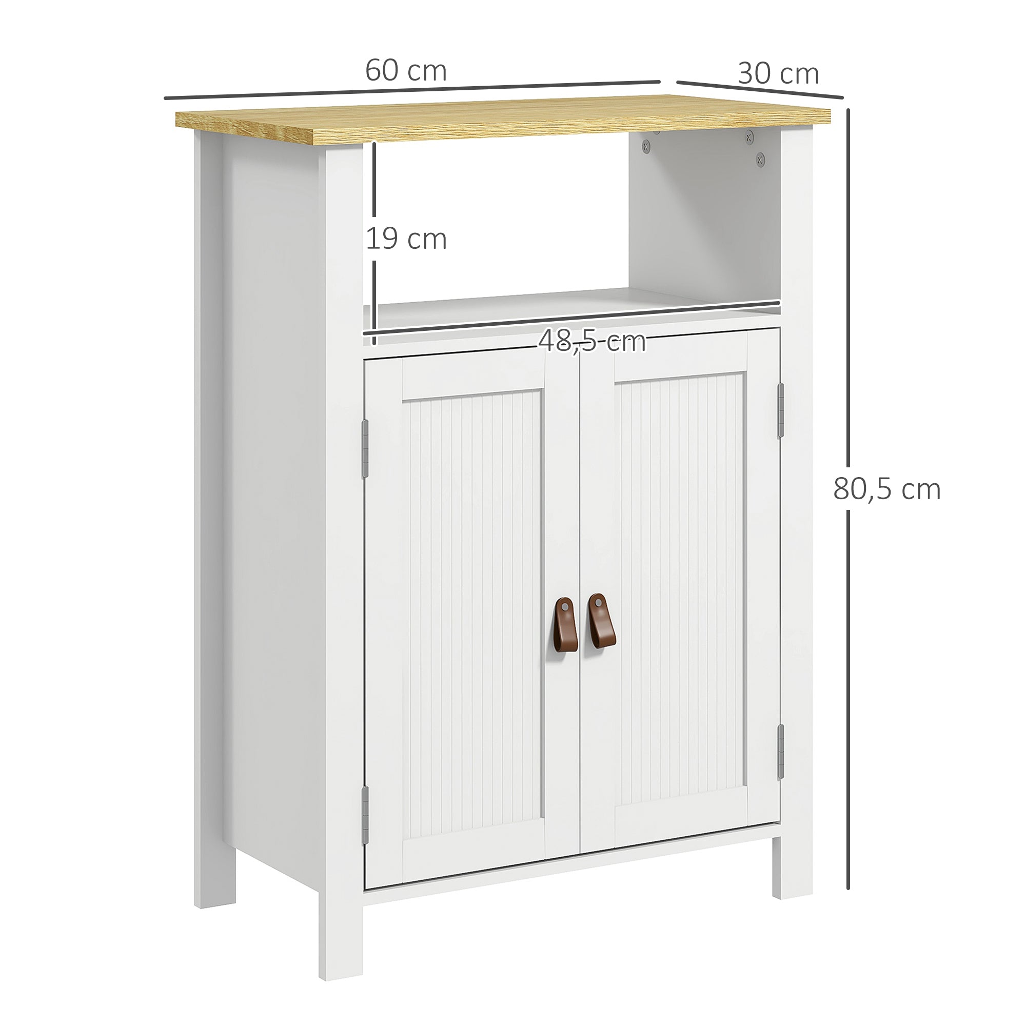 Móvel Casa de Banho Moderno 60x30x80,5 cm - Branco