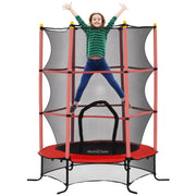 Trampolim Infantil Vermelho Ø163x190 cm com Rede de Segurança
