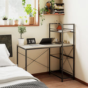 Secretária Estilo Industrial – 110x53x115,5 cm – Preto – Madeira e Aço