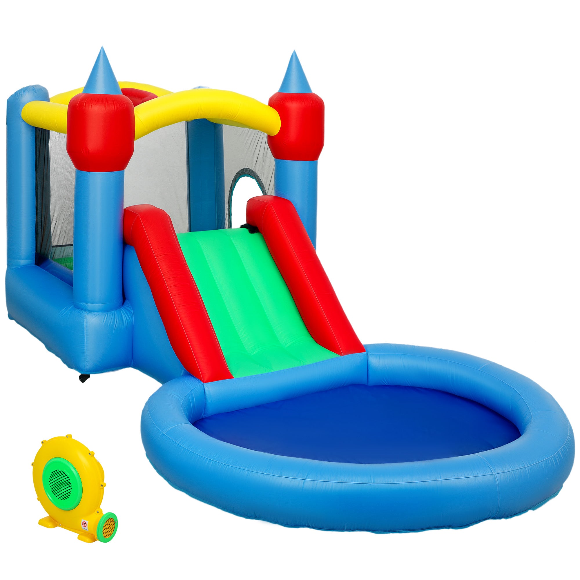 Castelo Insuflável Multicor 415x205x190 cm para Crianças - Diversão Garantida!