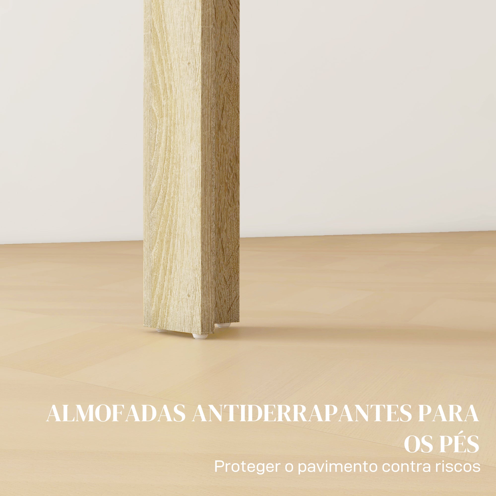 Mesa de Jantar Retangular 140x89,5x75 cm Carvalho e Branco