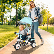 Triciclo Infantil 2 em 1 Verde Mint 95x50x106 cm