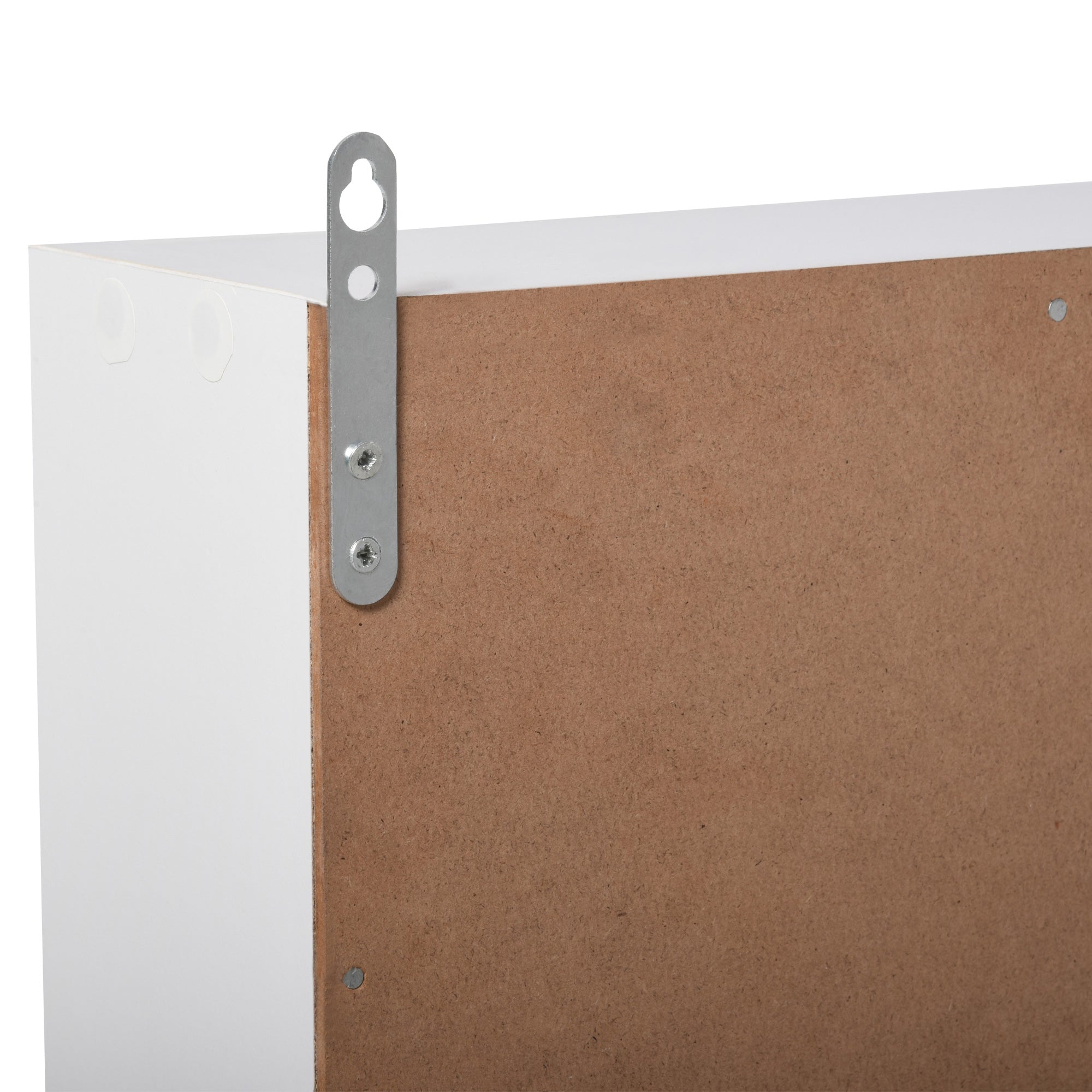 Vitrine de Parede com Prateleiras Ajustáveis e 2 Portas de Vidro 80x9,5x60cm Branco