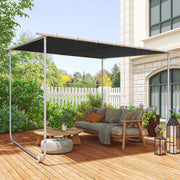 Pérgola de Jardim 302x302x220/250 cm Cinza Escuro