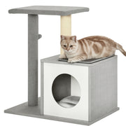 Arranhador para Gatos 59x39x62 cm Cinzento