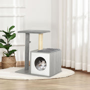 Arranhador para Gatos 59x39x62 cm Cinzento