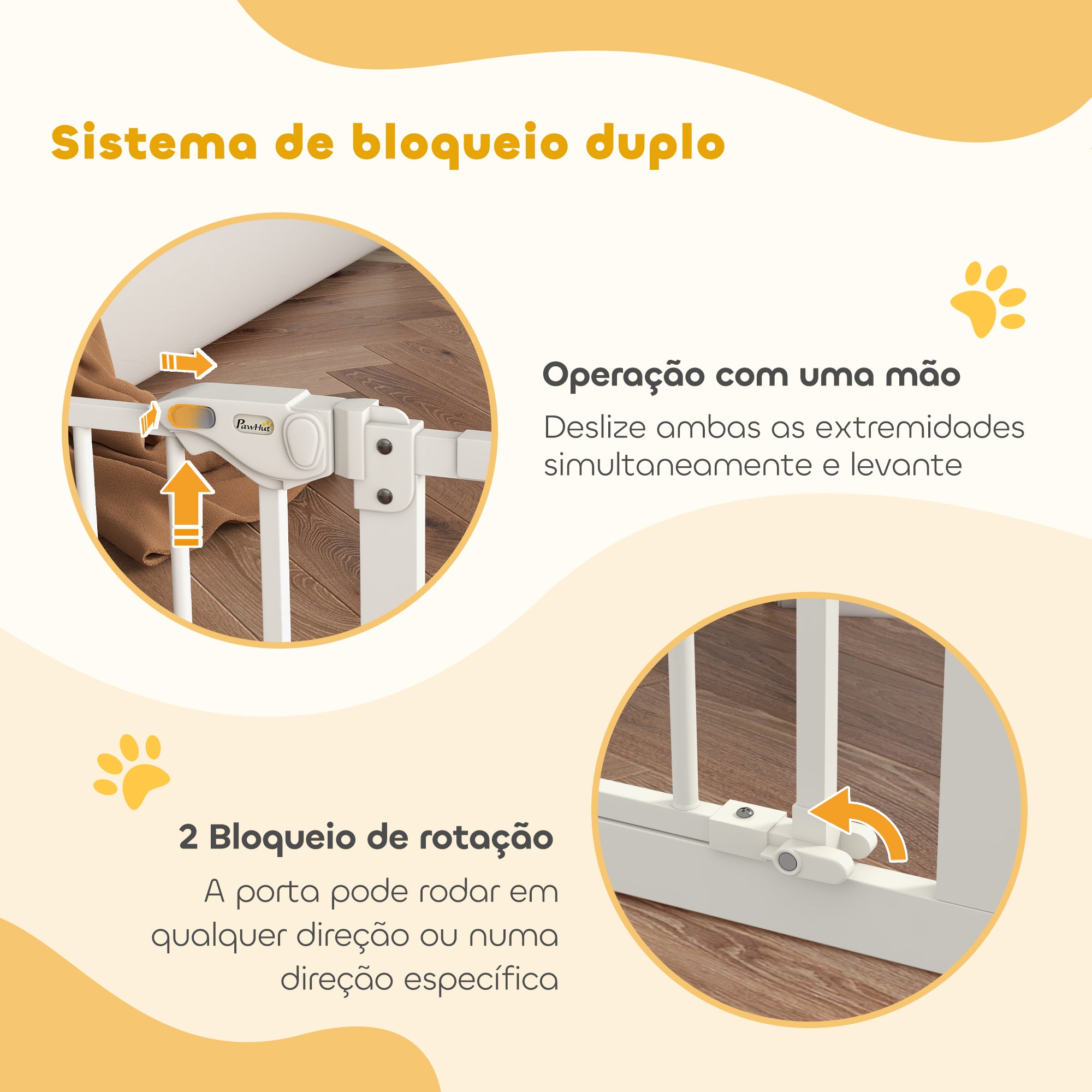 Barreira de Segurança Extensível 74-147,5x76,2 cm Branco