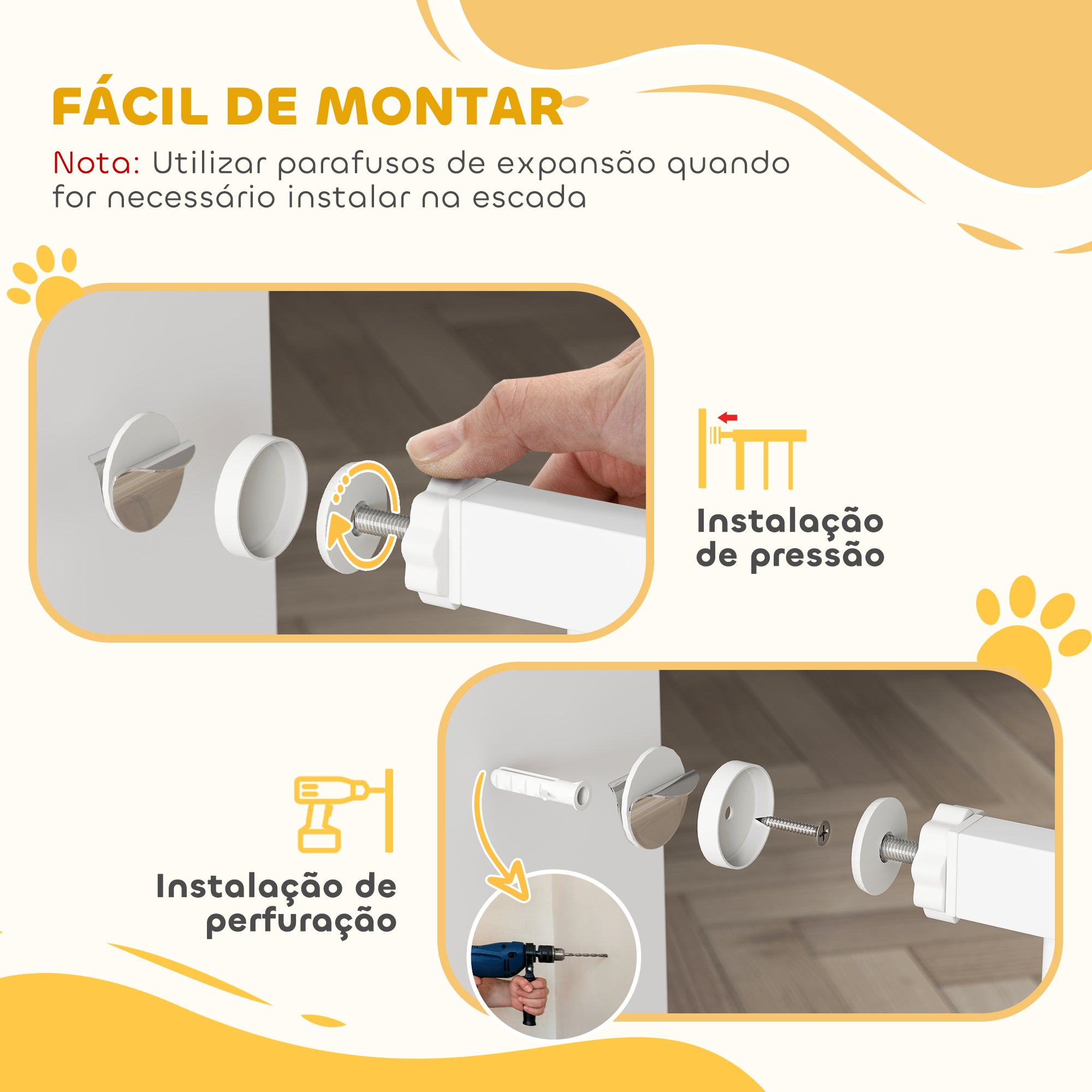 Barreira de Segurança Extensível 74-147,5x76,2 cm Branco
