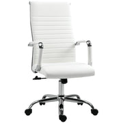 Cadeira de Escritório Ergonómica Branca 54x62x104-114 cm