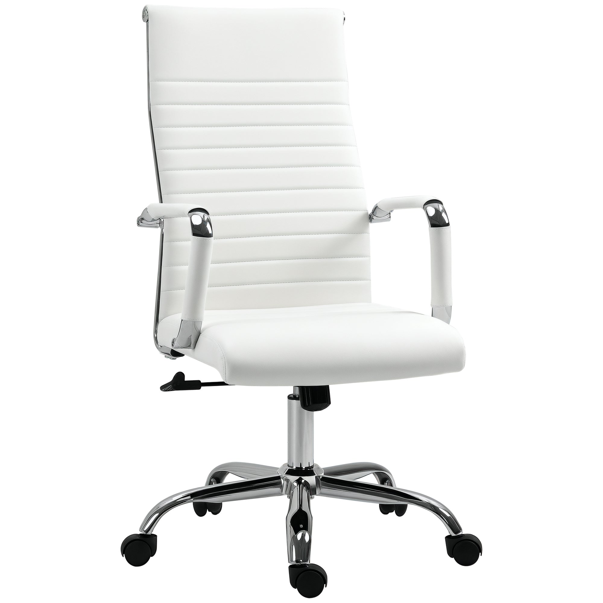 Cadeira de Escritório Ergonómica Branca 54x62x104-114 cm