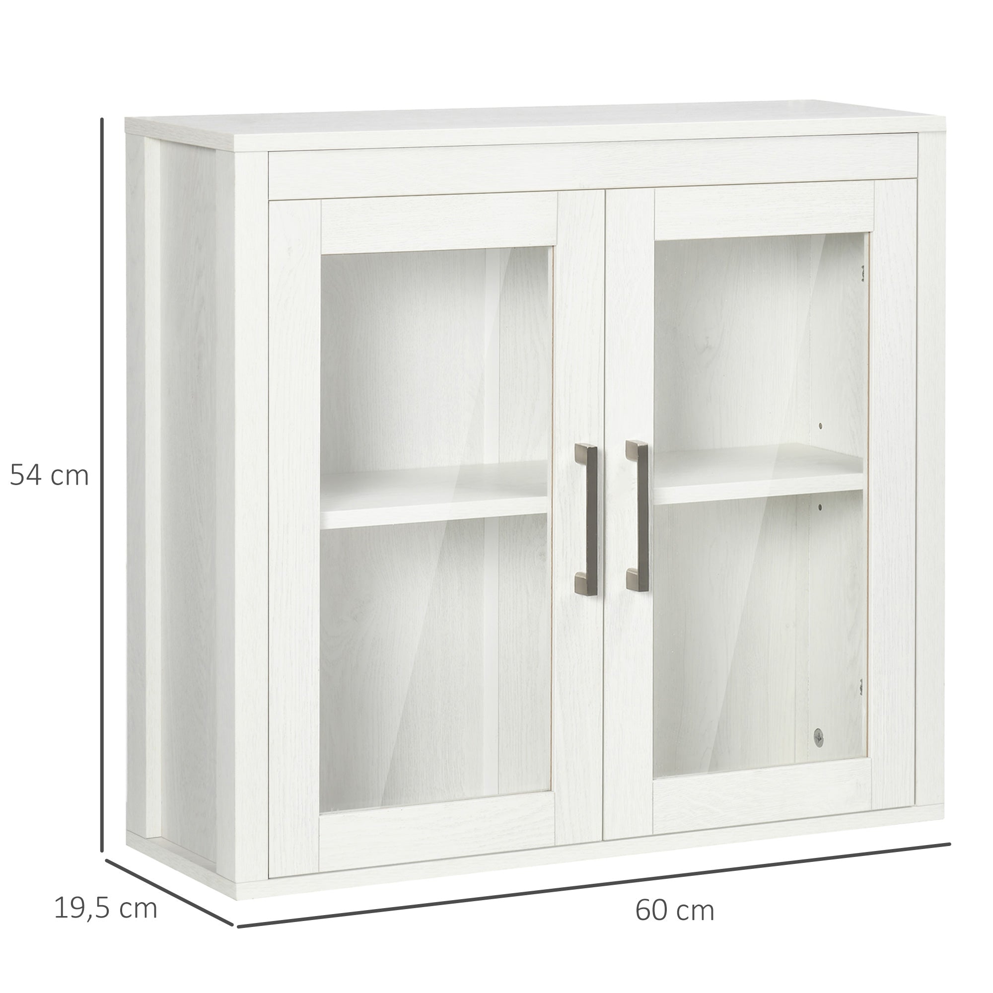 Armário de Parede Casa de Banho 60x19.5x54cm Branco