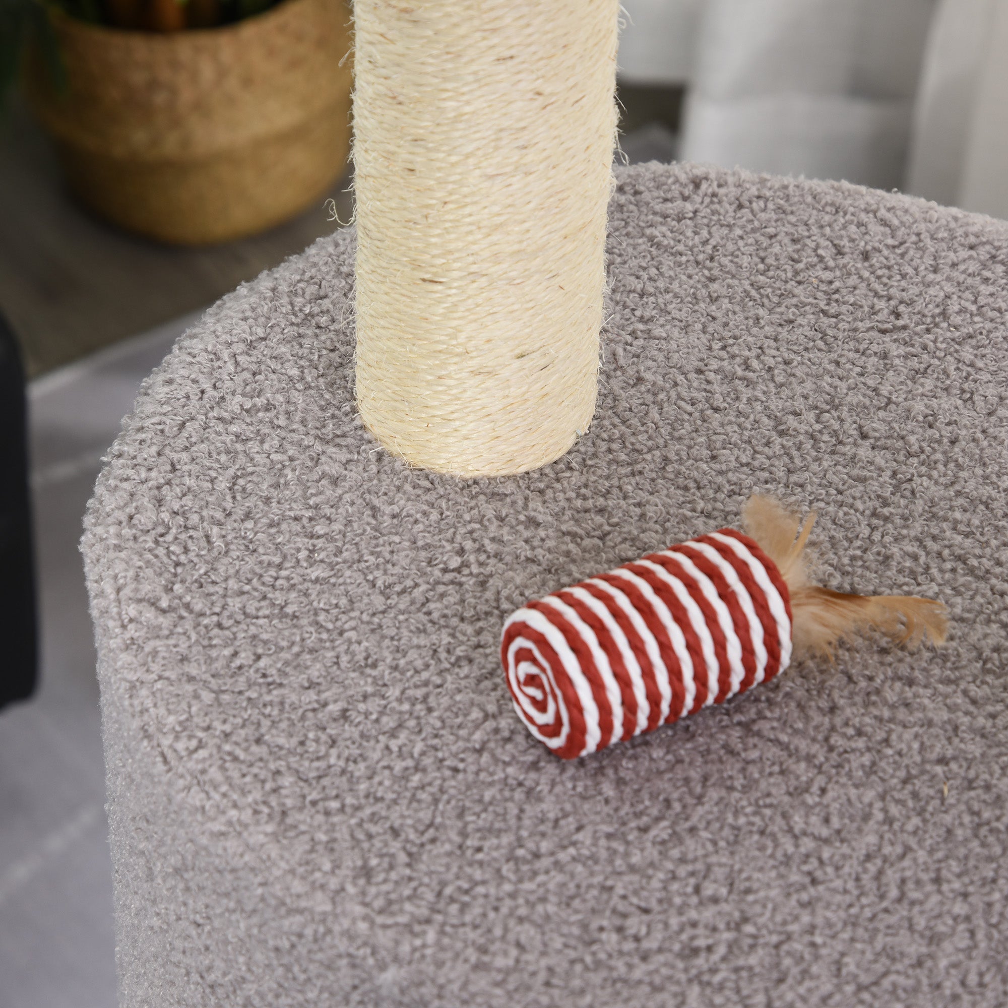 Arranhador para Gatos Altura 148 cm Cinzento