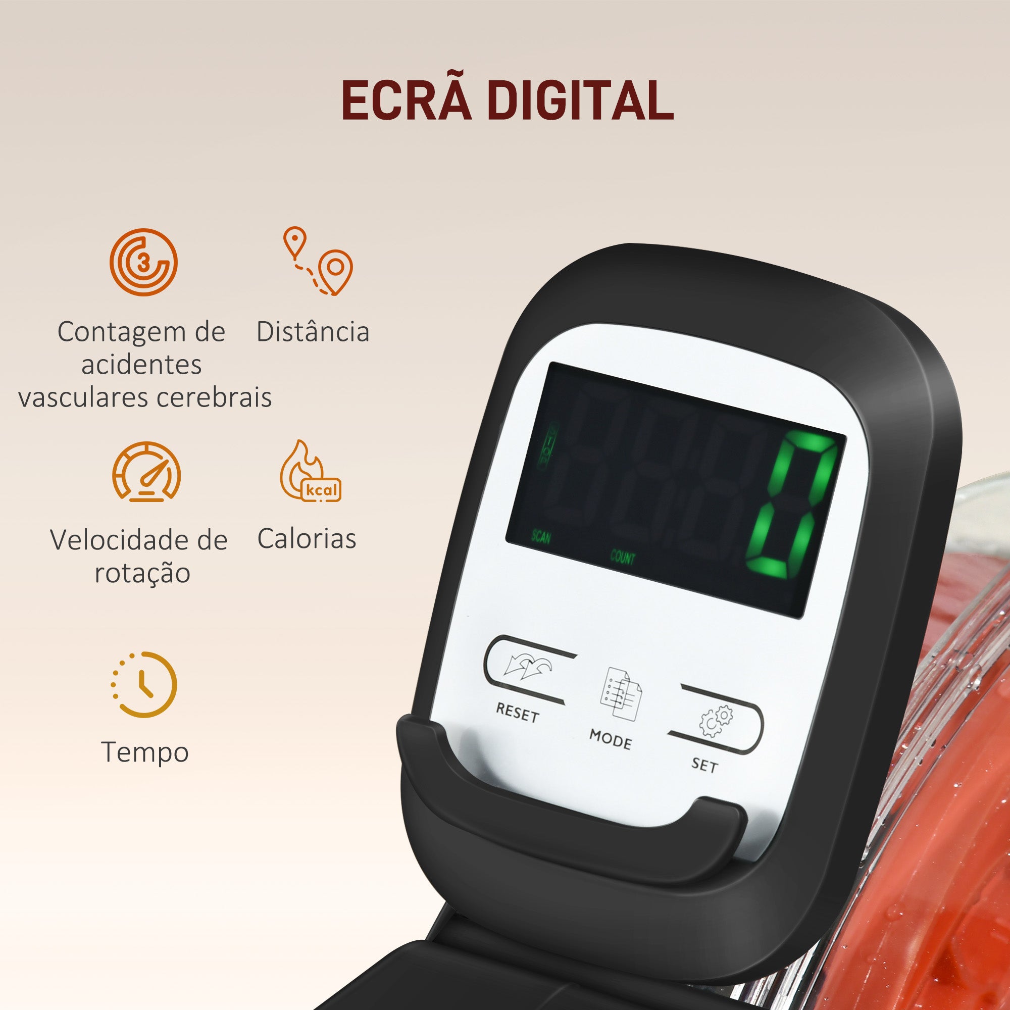Máquina de Remo com 6 Níveis de Resistência - Preto 190x50x65 cm