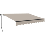 Toldo Manual Retrátil 360x220 cm Cor Creme Branco