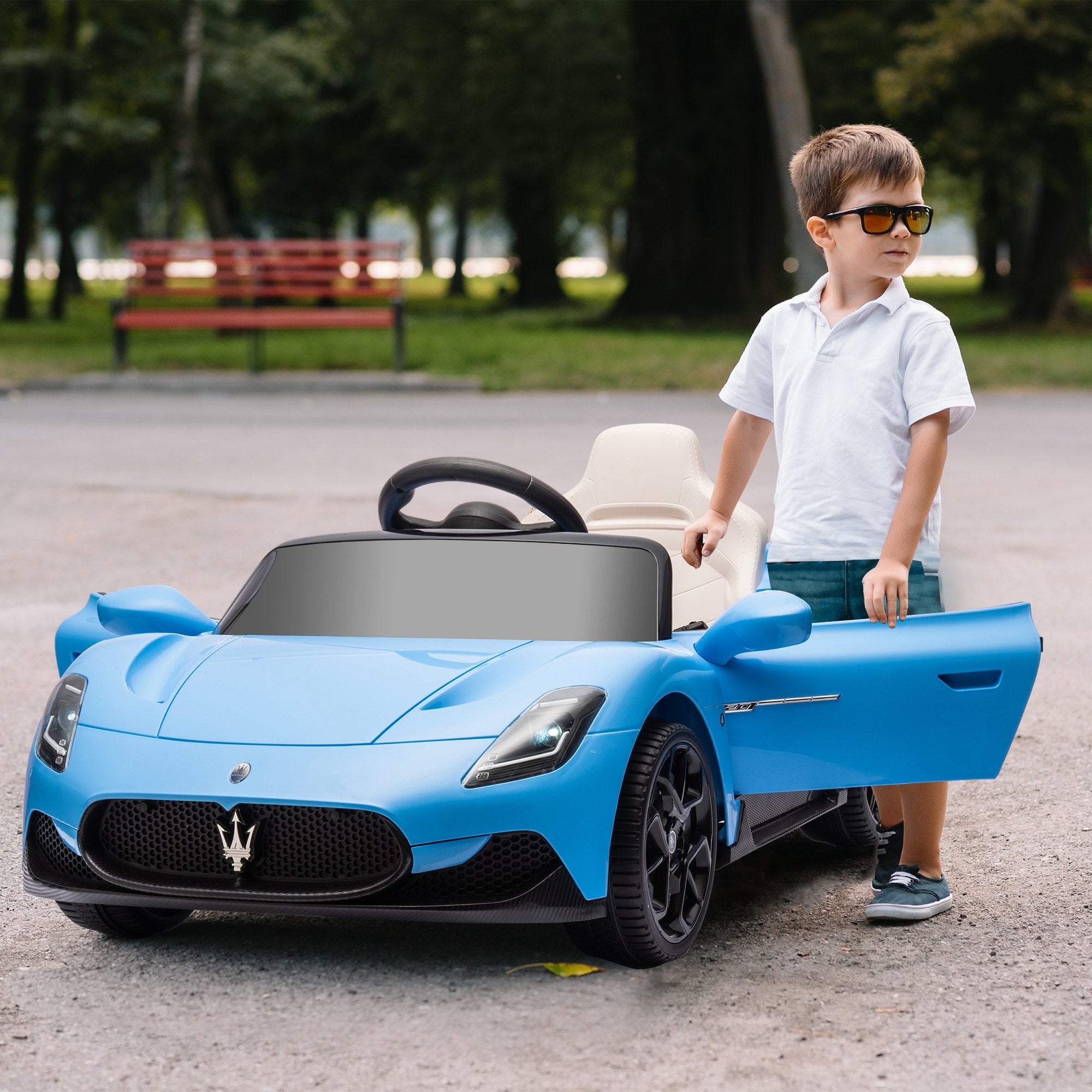 Carro Elétrico Infantil Azul 105x65,5x42 cm com Licença Maserati MC20