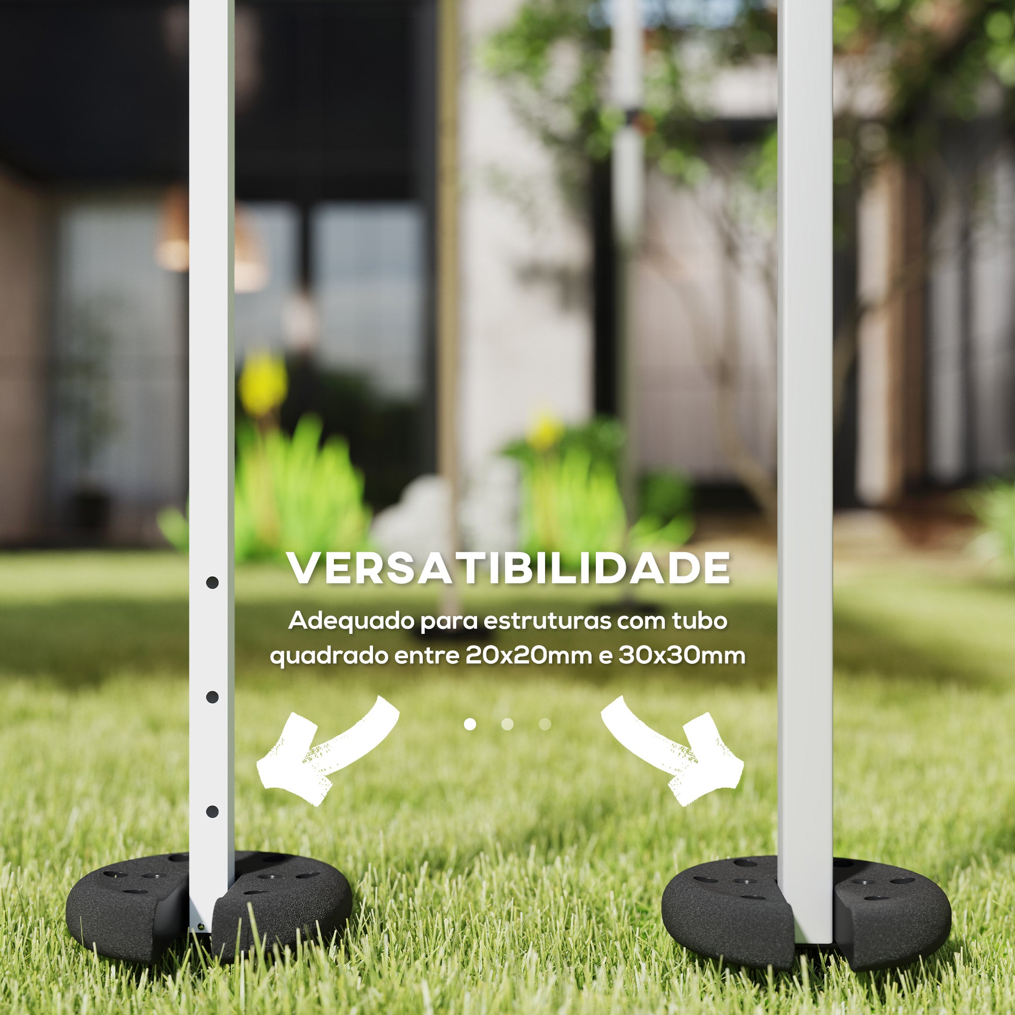 Conjunto de 4 Pesos para Tendas Ø20x4,5 cm Cor Preto