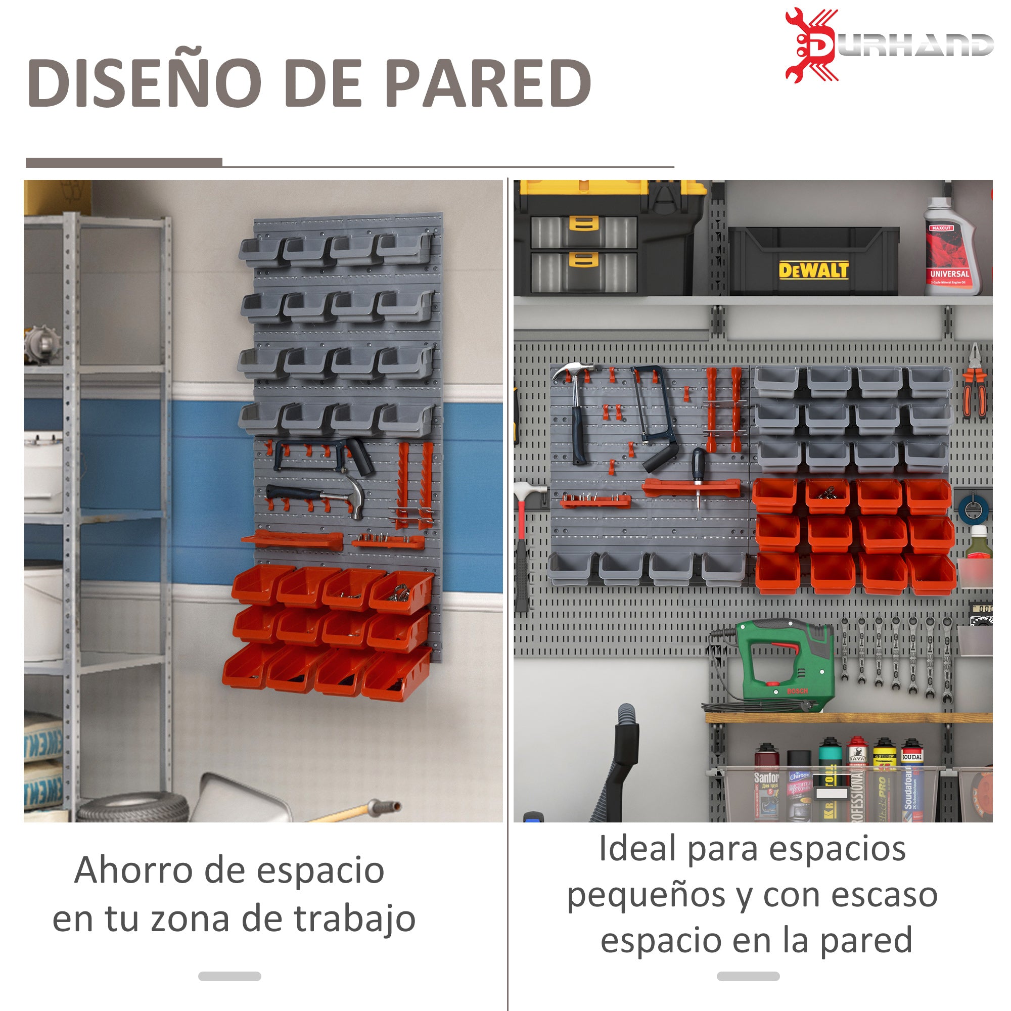 Organizador de Parede para Ferramentas 95x22x54 cm Cinza Escuro