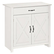 Aparador de Cozinha com 1 Gaveta e Prateleira Interior Ajustável 80x39,7x80 cm Branco