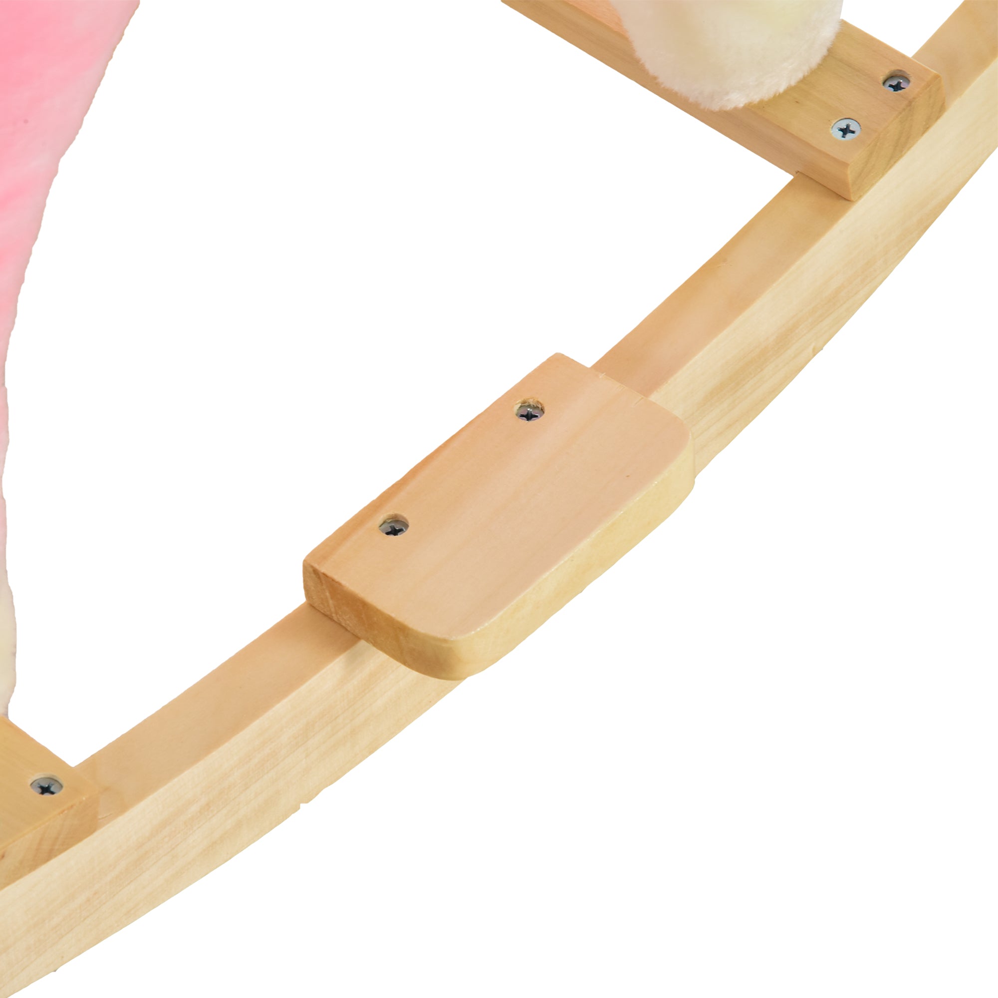 Cavalo Baloiço de Pelúcia Suave Rosa 65x32,5x61 cm para Crianças