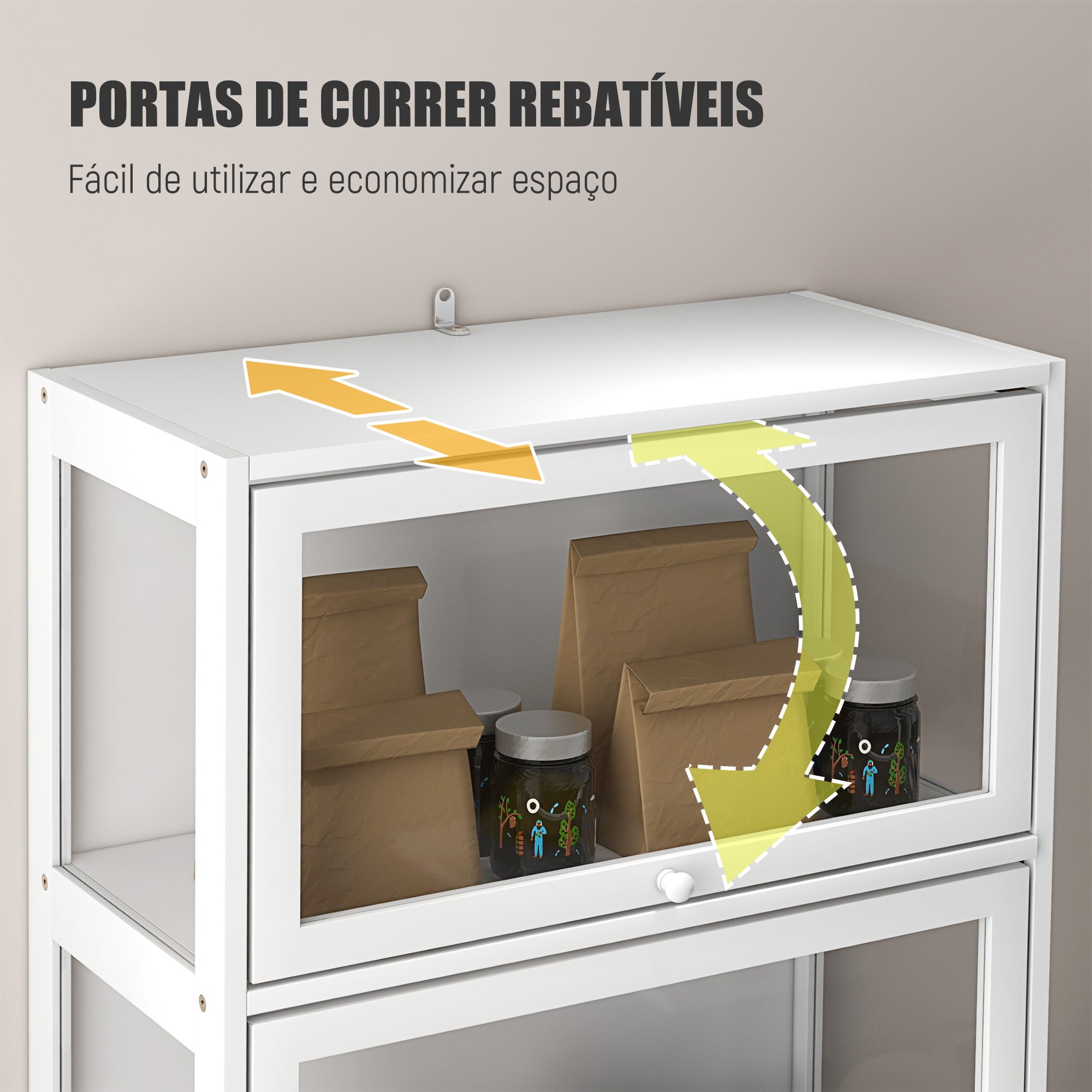 Vitrine Colecionador de 4 Níveis 59x30x139 cm Branco