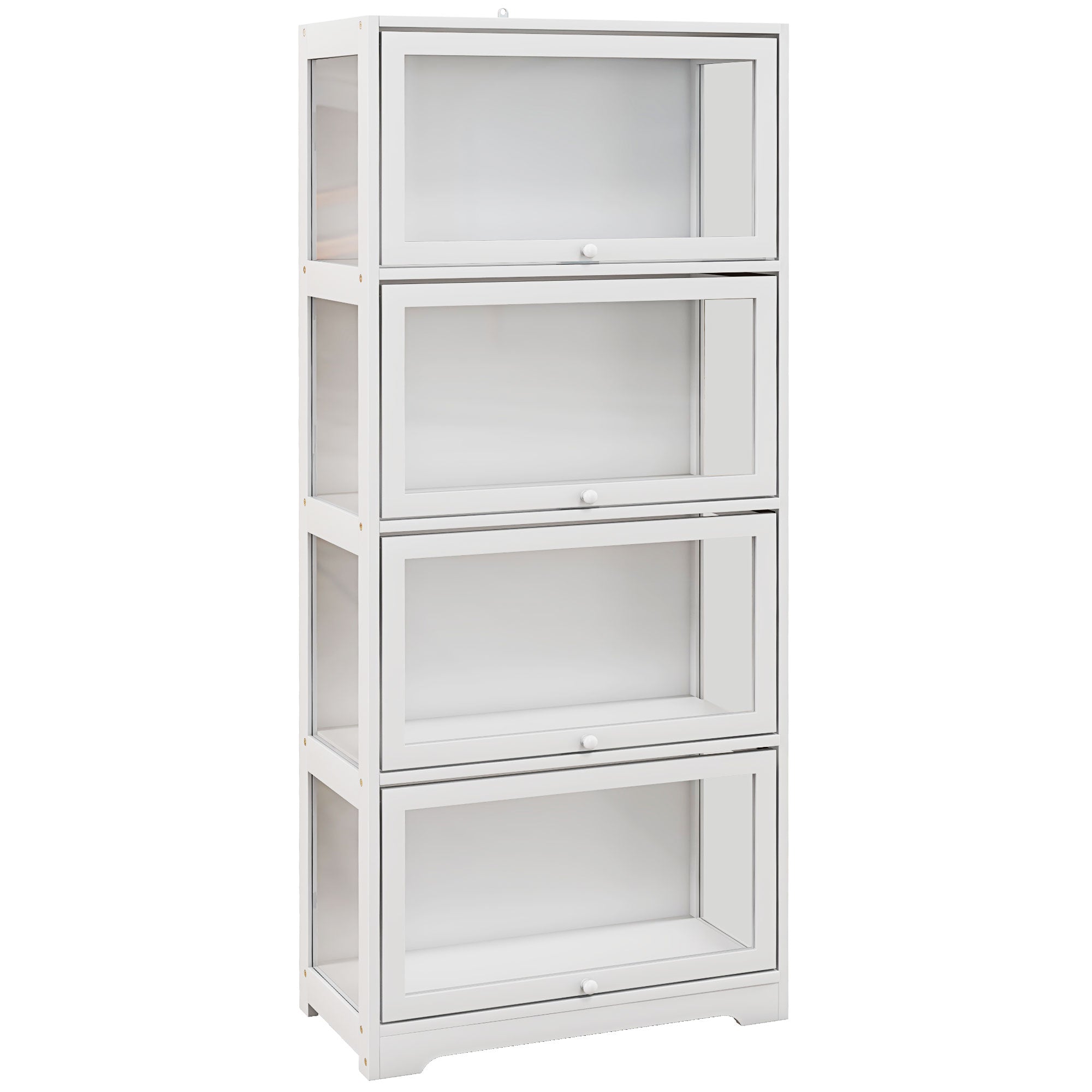 Vitrine Colecionador de 4 Níveis 59x30x139 cm Branco