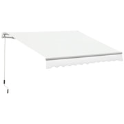 Toldo Manual 350x250 cm Branco para Varanda e Jardim