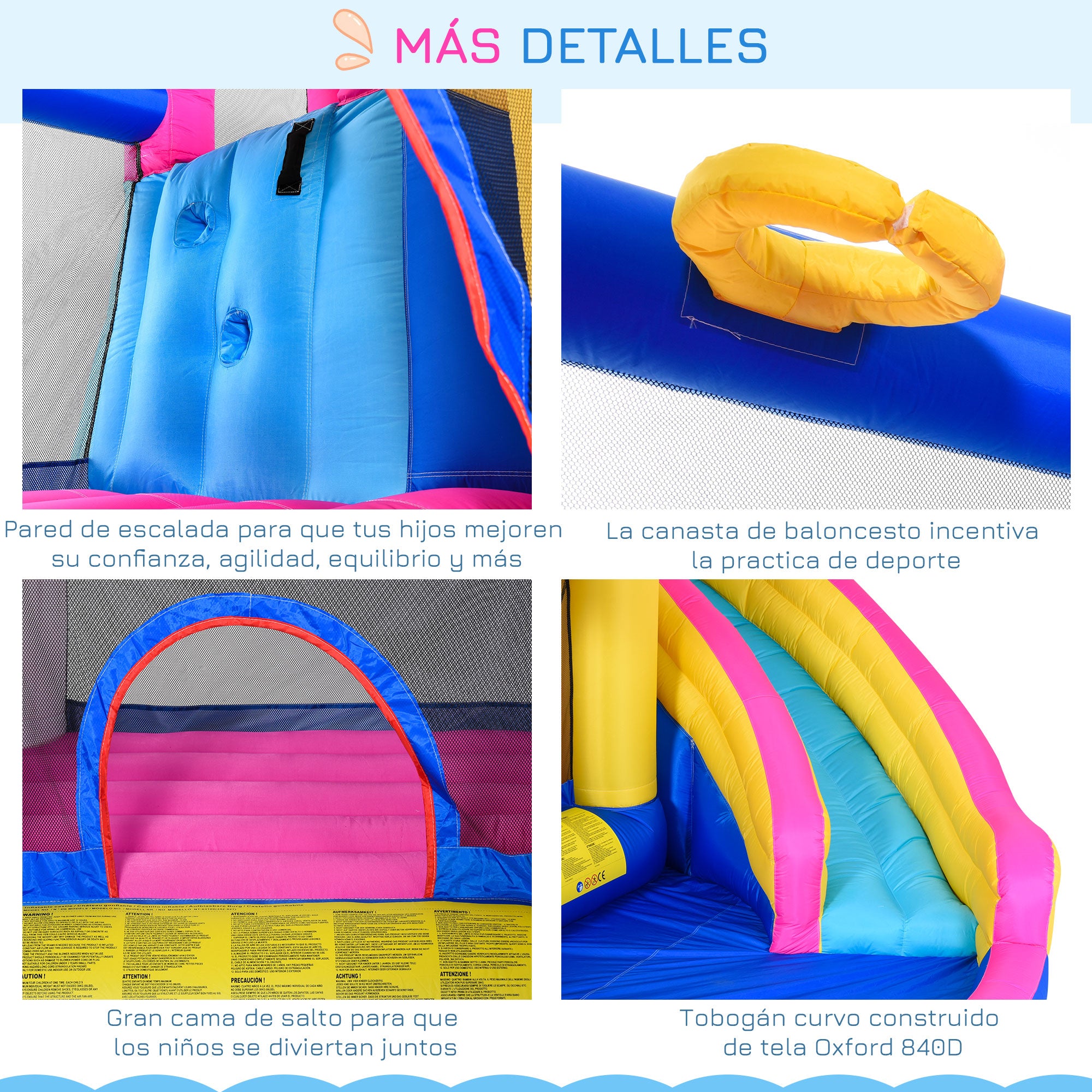 Castelo Inflável Infantil Multi 380x320x210 cm