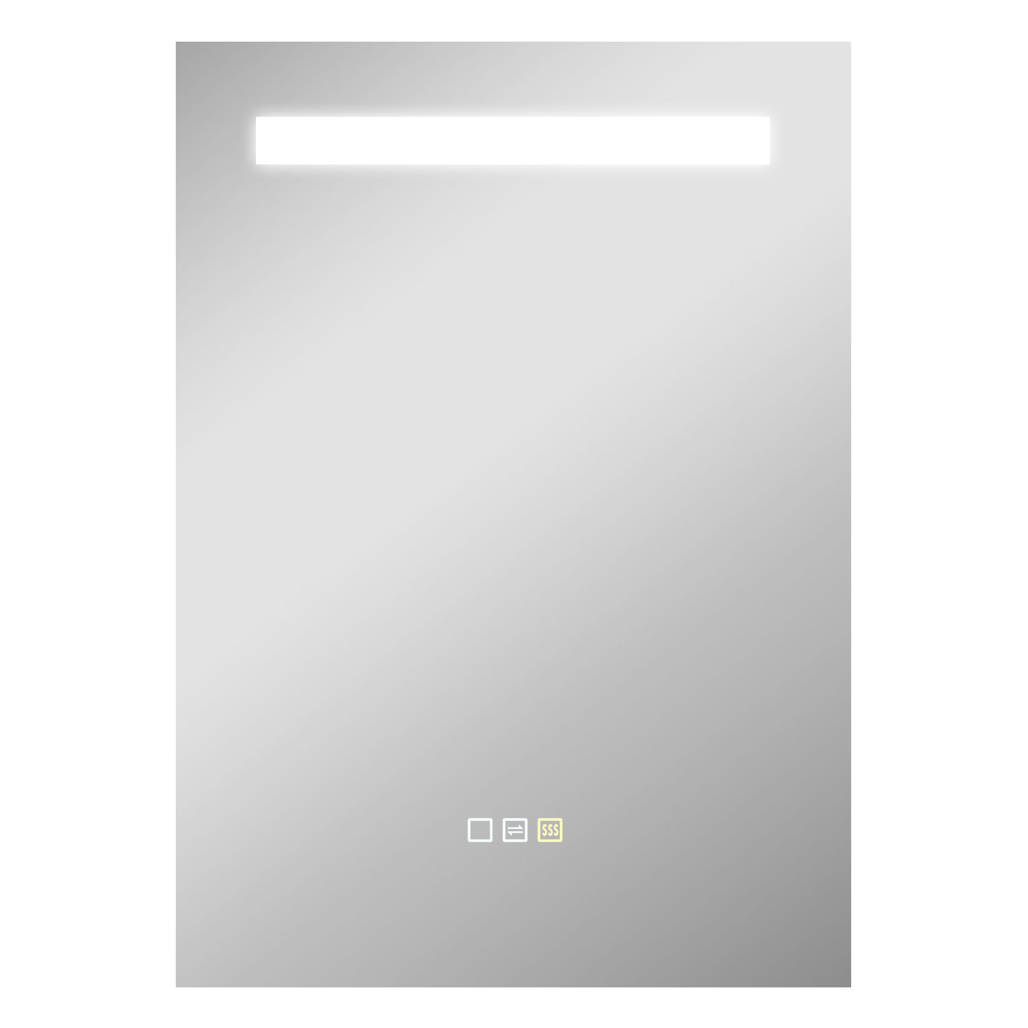 Espelho de Casa de Banho LED 70x50 cm Prata