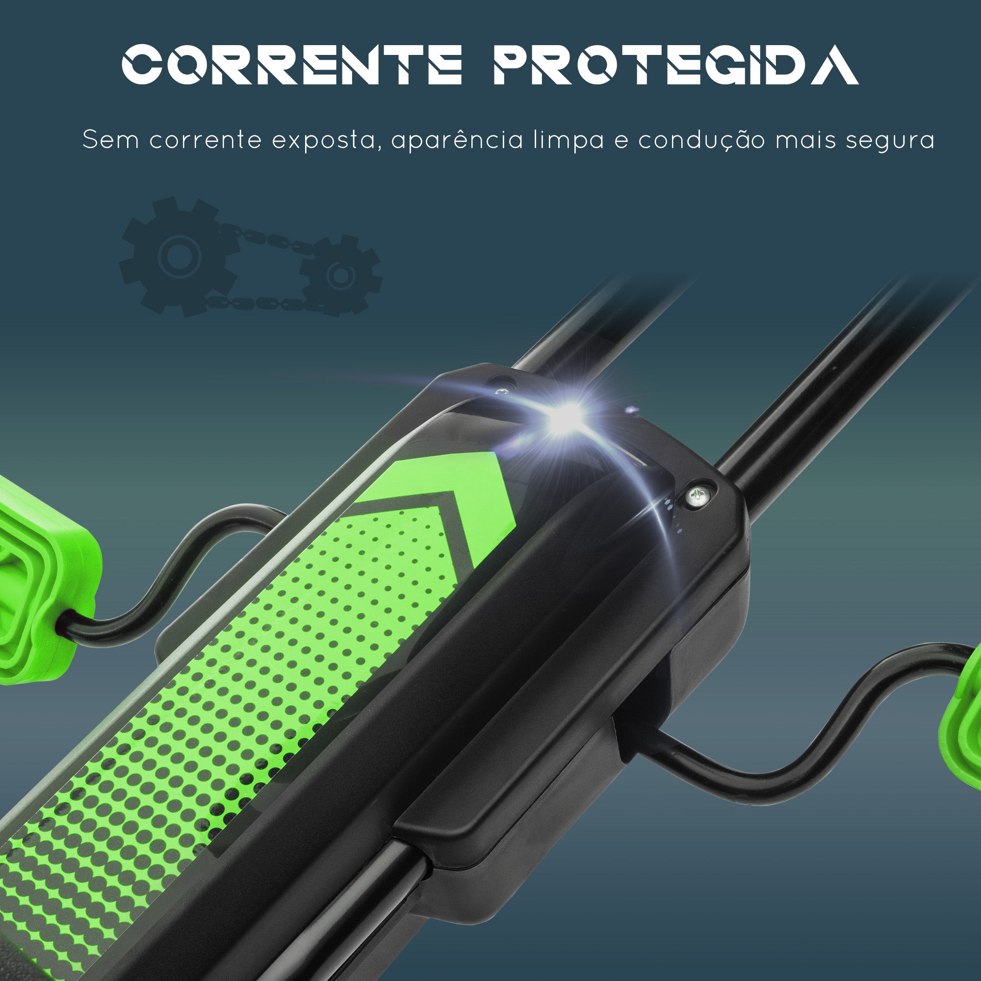 Kart a Pedais Infantil Verde 121x58x61cm para Crianças 5-12 Anos