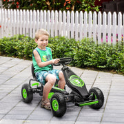 Kart a Pedais Infantil Verde 121x58x61cm para Crianças 5-12 Anos