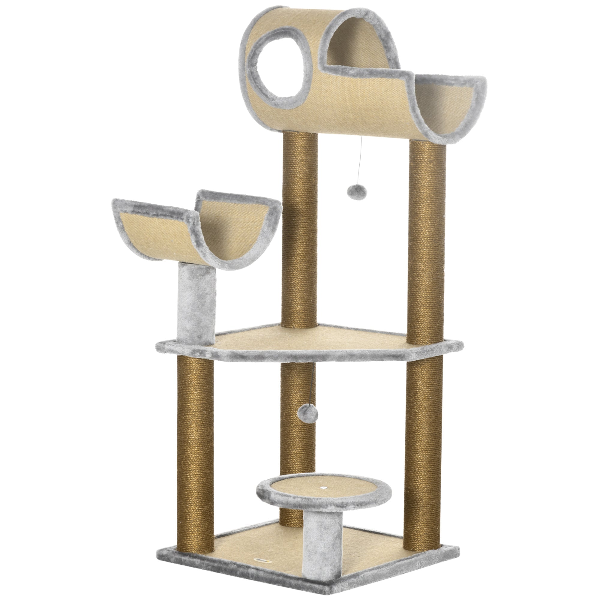 Árvore Arranhador para Gatos 122cm Marrom
