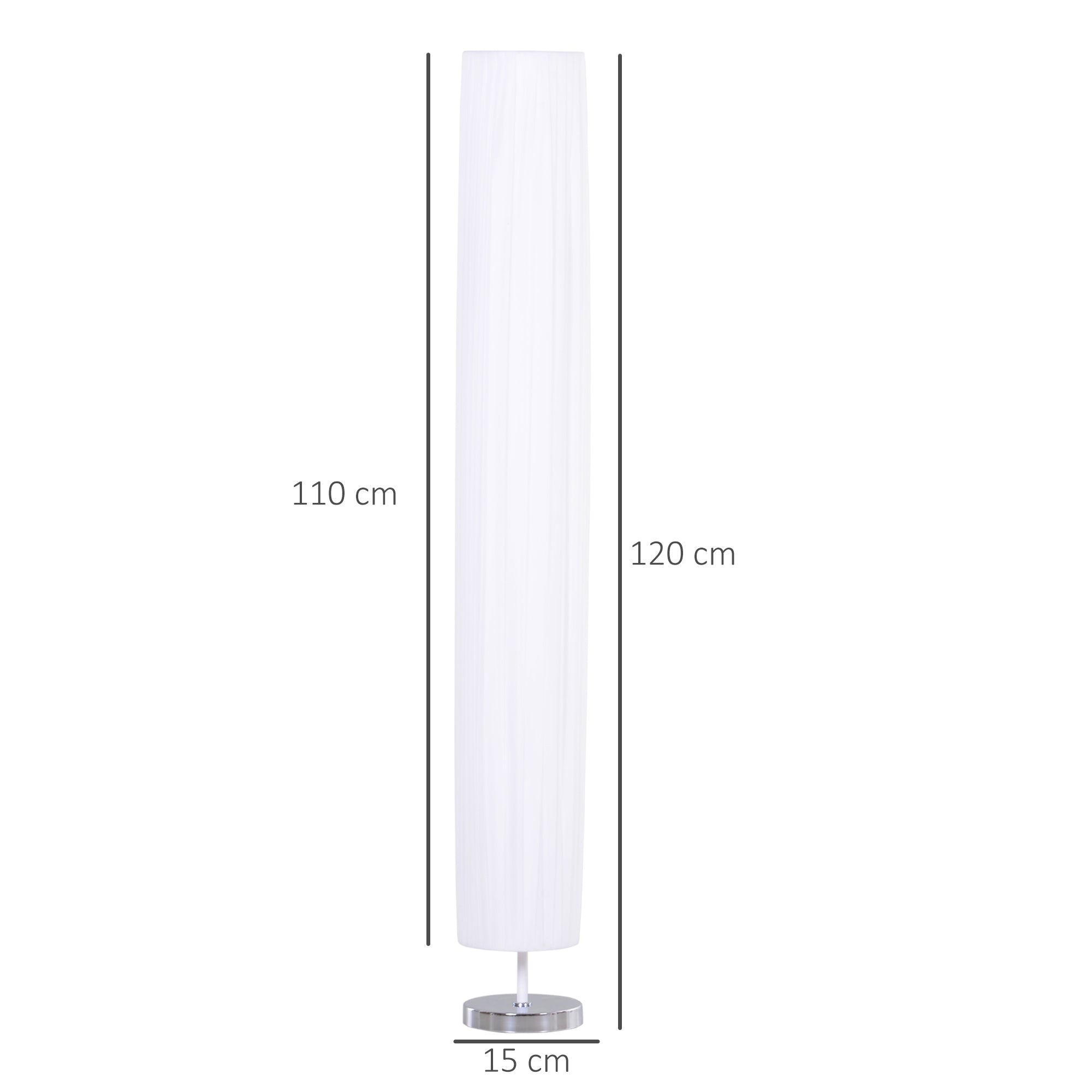 Candeeiro de Pé Moderno Branco Ø15x120 cm - Iluminação Elegante para sua Casa