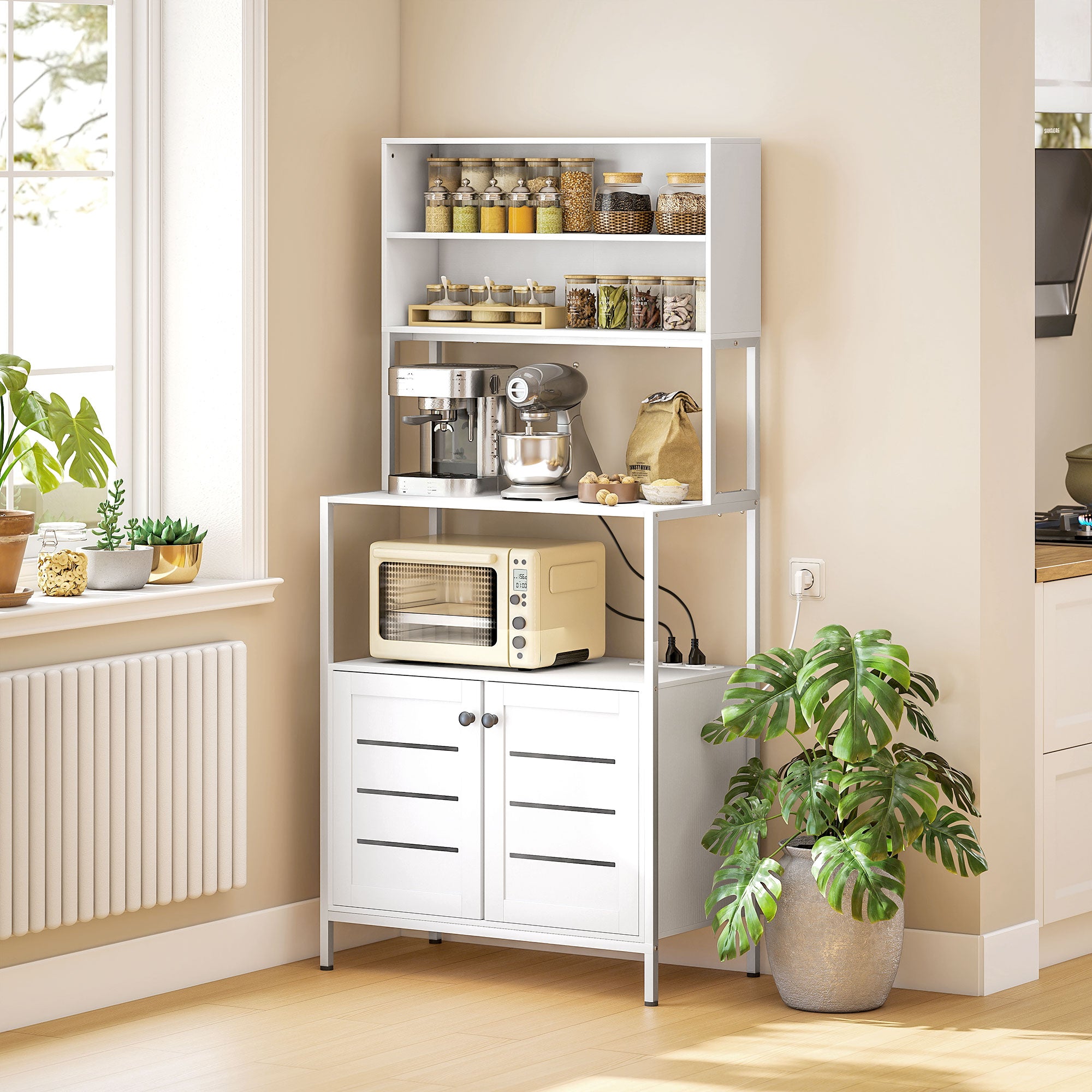 Armário de Cozinha 80x42x171 cm Branco - Organização e Conforto na Cozinha