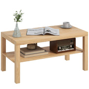 Mesa de Centro Moderna 90x45x44,5 cm Cor de Madeira Natural