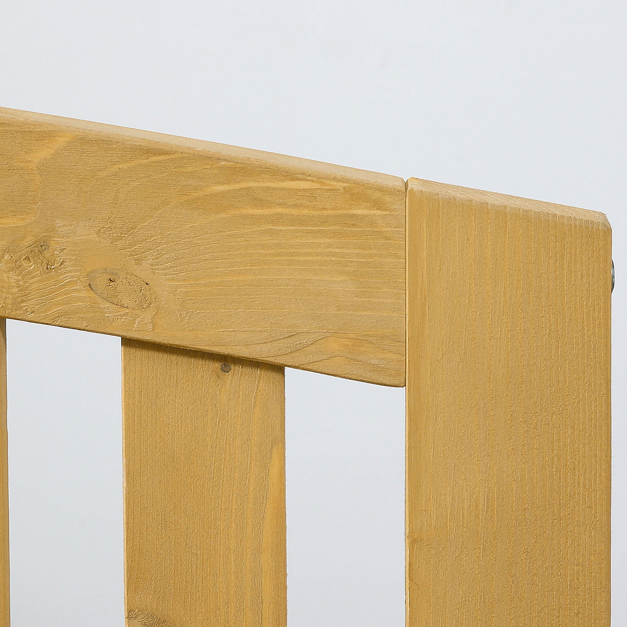Banco de Jardim 2 Lugares Cor de Madeira Natural 143x51x85 cm