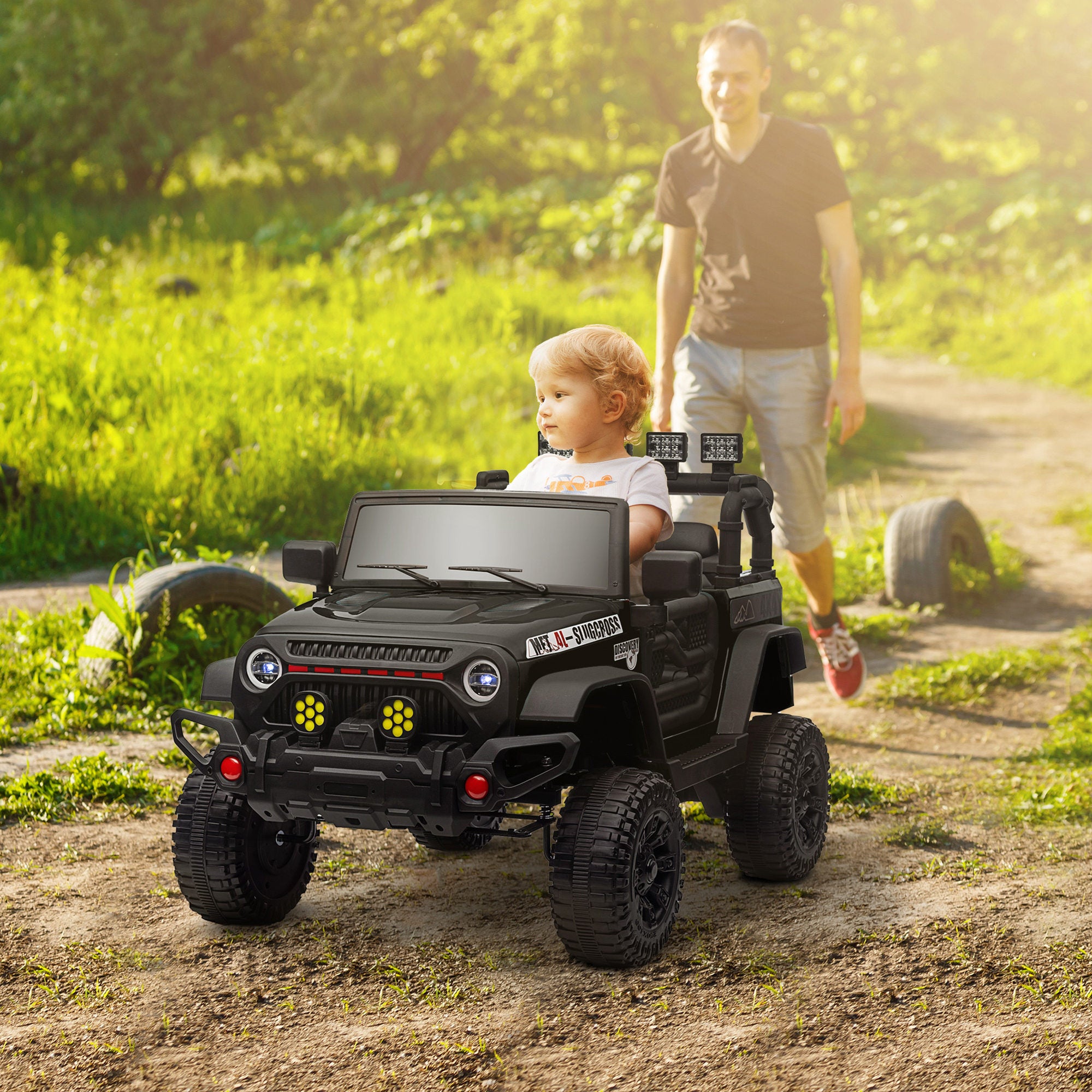 Carro Elétrico Infantil Preto 100x63x65 cm