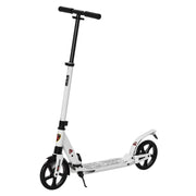 Trotinete Dobrável com Altura Ajustável e Rodas Grandes - Branco 94x38x90-105cm