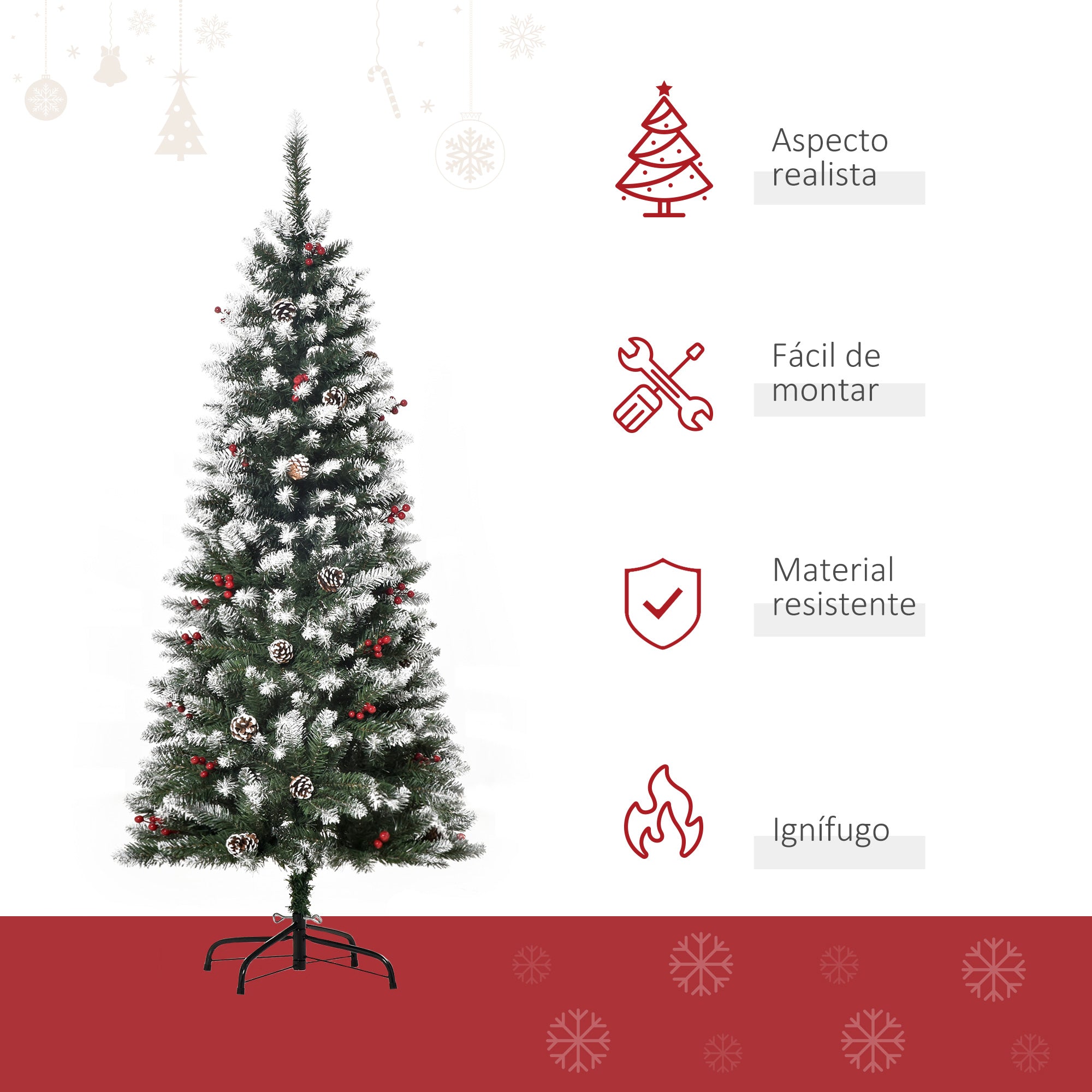 Árvore de Natal Artificial – 150cm – Verde – PVC