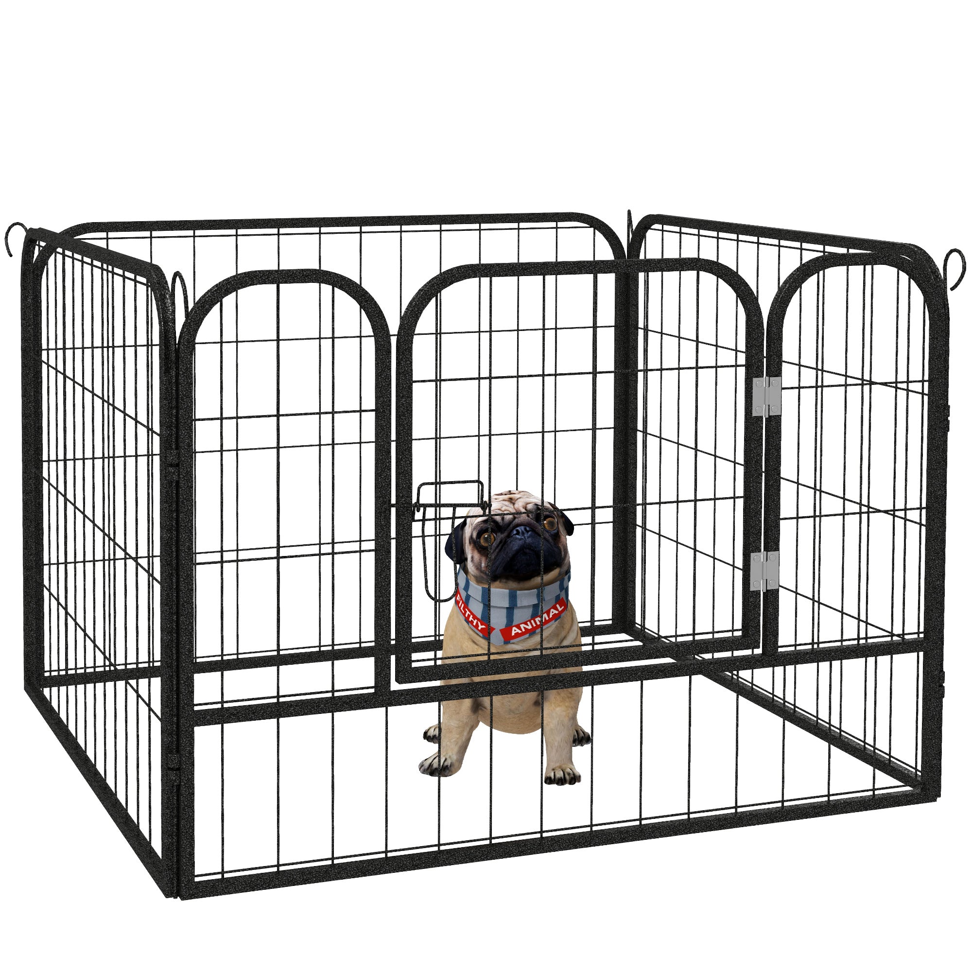 Parque para Cães Dobrável 82x82x60cm - Cinzento