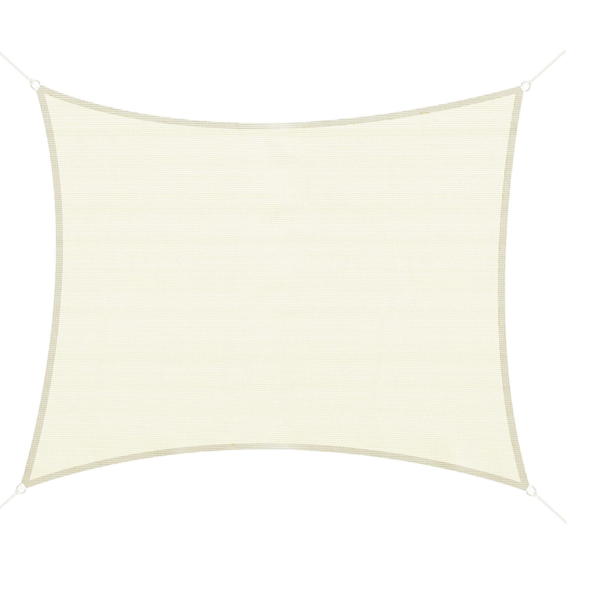 Vela de Sombra Retangular 300x400 cm Creme Branco